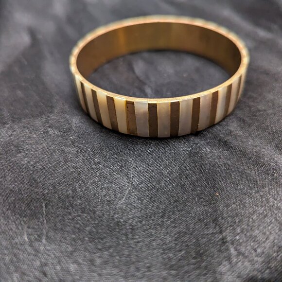 Brass & Mother of Pearl Bracelet - Picture 2 of 3